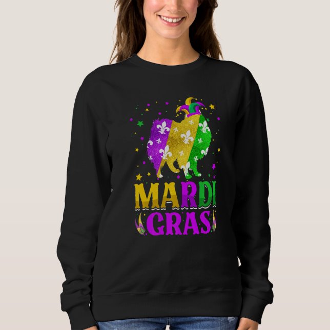 Sudadera Mardi Gras American Eskimo Dog Lover Carnival Jest (Anverso)