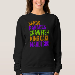Sudadera Mardi Gras Carnival Beads Desfile de langostas Caj