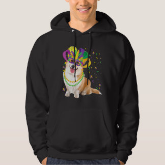 Sudadera Mardi Gras Corgi Dog Animal Festival Party