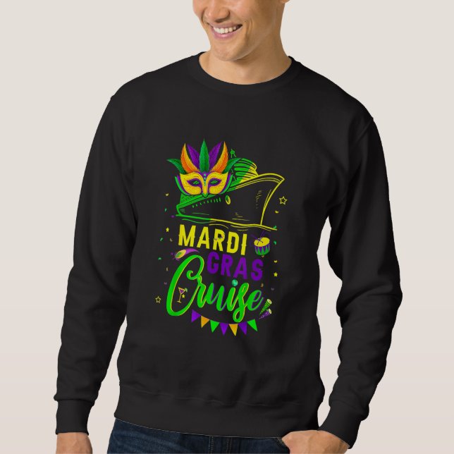 Sudadera Mardi Gras Cruise Crew Cruising Mask Cruise Ship P (Anverso)
