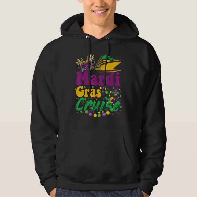 Sudadera Mardi Gras Cruise Mask Cruise Ship Fiesta (Anverso)
