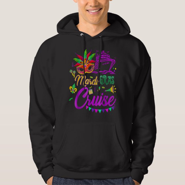 Sudadera Mardi Gras Cruise Mask Cruise Ship Fiesta (Anverso)