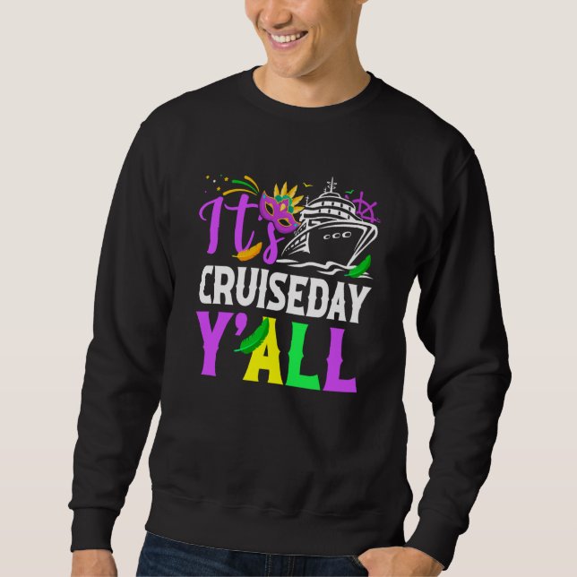 Sudadera Mardi Gras Cruiseday Y'all celebrations parade par (Anverso)