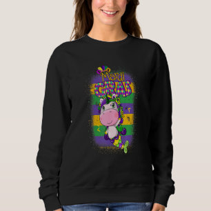 Sudadera Mardi Gras Cute Sirenita Carne de globos de unicor