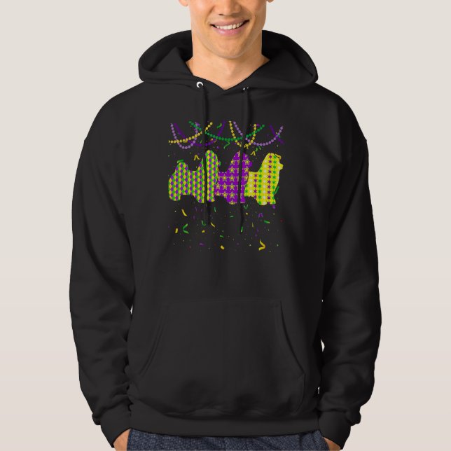 Sudadera Mardi Gras Festival Maltés de Perros Perro Cachorr (Anverso)