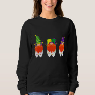 Sudadera Mardi Gras Gnome Higienist Tooth Médico Jes