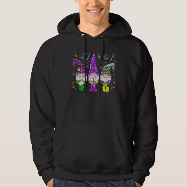 Sudadera Mardi Gras Gnomes Funny Jester Hat Gnomes Lover Me (Anverso)