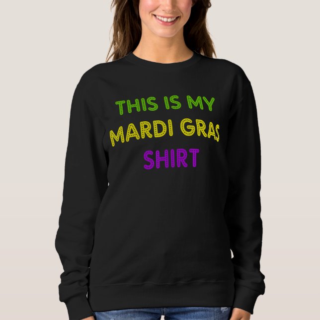 Sudadera Mardi Gras gracioso Fiesta único en Nueva Orleans (Anverso)