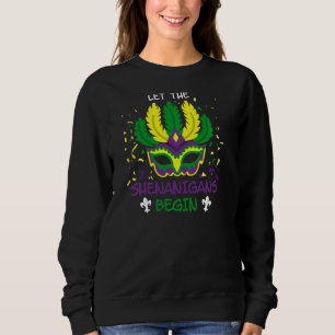 Sudadera Mardi Gras Máscara De Uva Circus Let The Shenaniga