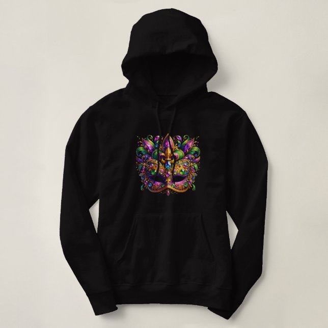 Sudadera Mardi Gras Mask  (Diseño del anverso)