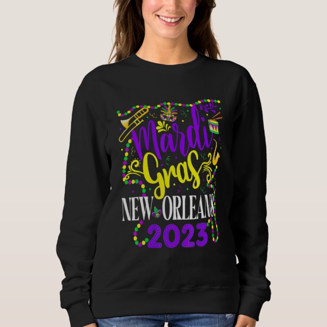 Sudadera Mardi Gras New Orleans 2023 Funny Friends and Fami (Anverso)