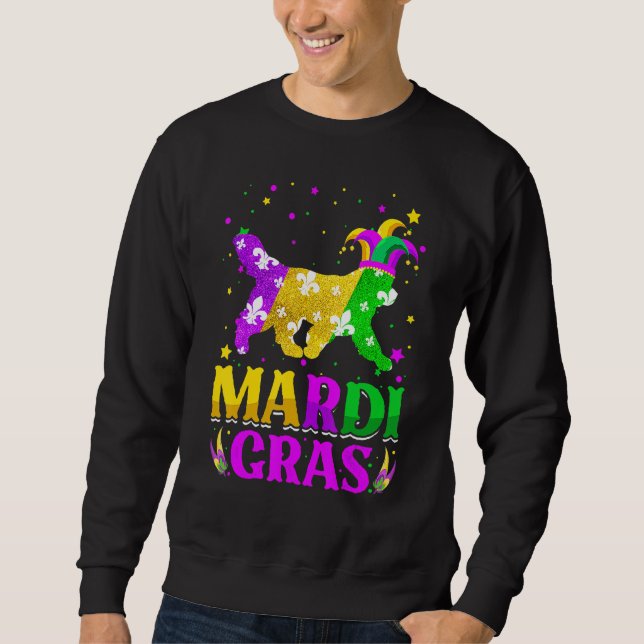 Sudadera Mardi Gras Newfoundland Dog Lover Carnival Jester (Anverso)