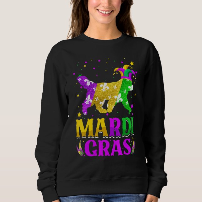 Sudadera Mardi Gras Newfoundland Dog Lover Carnival Jester_ (Anverso)