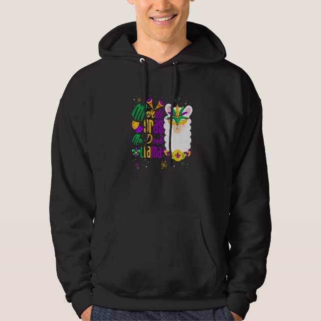 Sudadera Mardi Gras No Prob Llama Funny Mardi Gras Carnival (Anverso)
