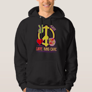 Sudadera Mardi Gras Peace Love King Cake Colorous Mardi Gra