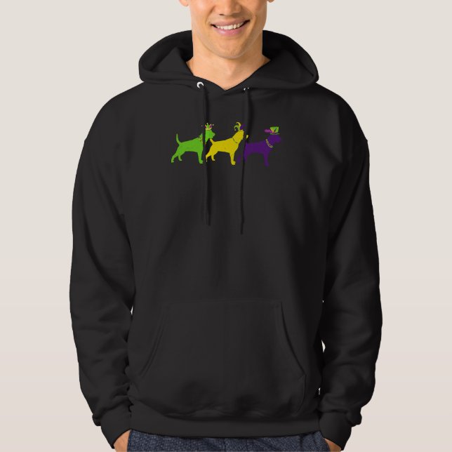 Sudadera Mardi Gras Rottweiler Beads Dog Dad Mom (Anverso)