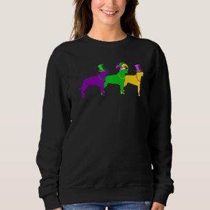 Sudadera Mardi Gras Rottweiler Dog Bead Jester Funny Festiv