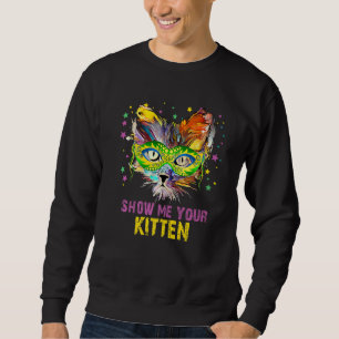 Sudadera Mardi Gras Show Me Your Kitts Guay Cat Lover Kit