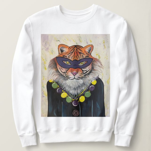 Sudadera Mardi Gras Tiger Sweatshirt (Anverso del diseño)