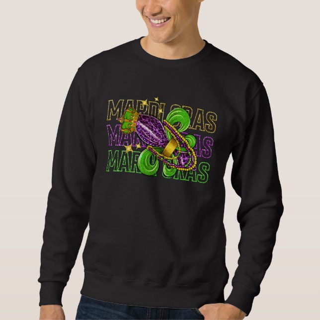 Sudadera Mardi Gras Vibes Leopard Fat Tuesday Costume Festi (Anverso)