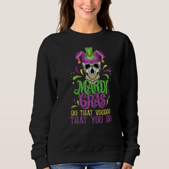 Sudadera Mardi Gras Voodoo  Black Magic Carnival Fan Voodoo (Anverso)