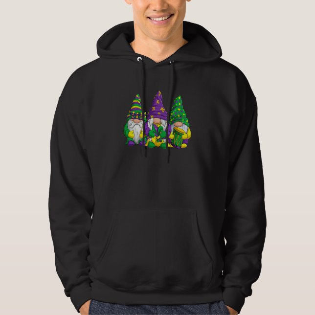 Sudadera Mardi Gras with My Gnomies Mardi Gras Three Gnomes (Anverso)