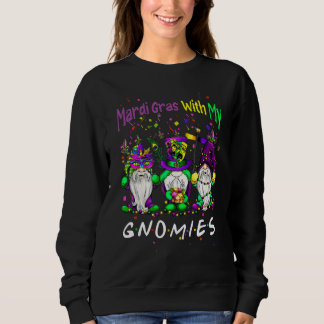 Sudadera Mardi Gras With My Gnomies Three Gnome Costume For