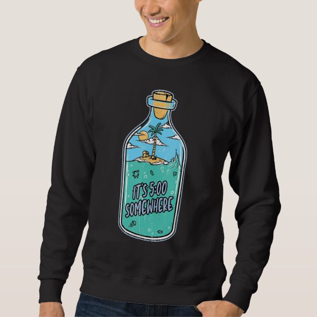 Sudadera Margarita Gnome It s 5 o clock somewhere Palm Tree (Anverso)