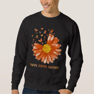 Sudadera Margarita Mariposa Naranja Cinta Esclerosis Múltip