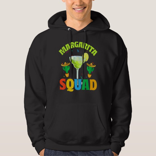 Sudadera Margarita Squad Sombrero Cactus México Cinco De M (Anverso)