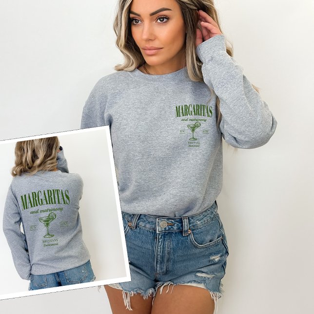 Sudadera Margaritas Y Bachelorette Personalizada De Matrimo (Subido por el creador)