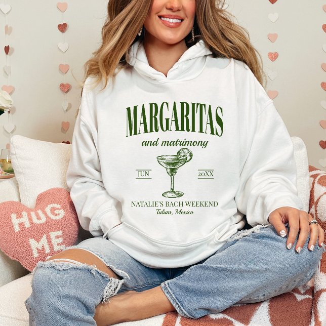 Sudadera Margaritas Y Bachelorette Personalizada De Matrimo (Subido por el creador)