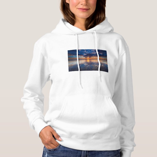 Sudadera Margen dramático, puesta de sol, CA (Anverso)