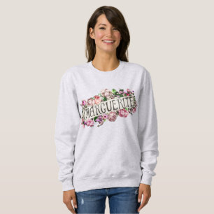Sudadera Marguerite Nombre Vintage Floral Banner Cute & Gir