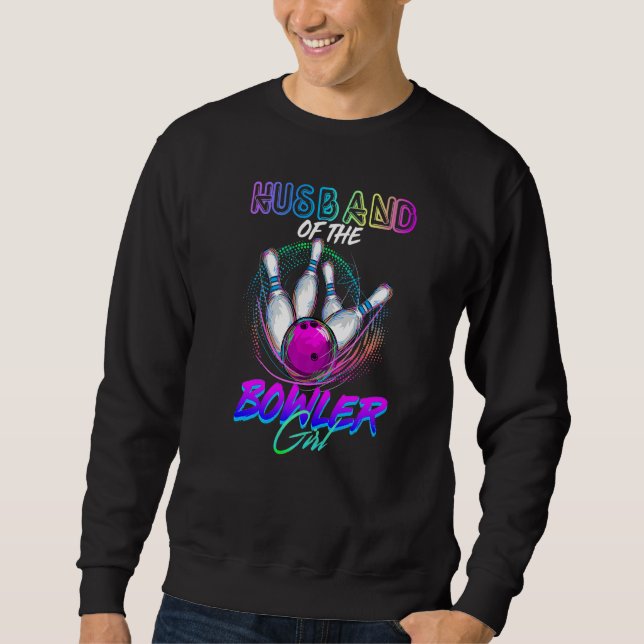 Sudadera Marido De La Bola De La Familia Del Chica Bowler (Anverso)