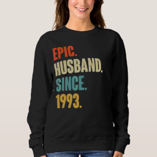 Sudadera Marido épico vintage desde 1993 29ª Anive Boda