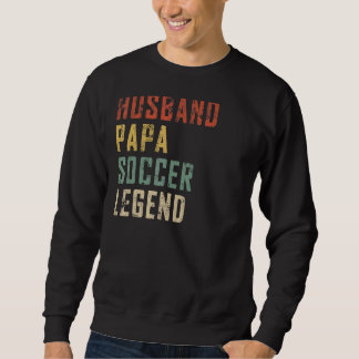 Sudadera Marido masculino Papa Leyenda de fútbol padre de d