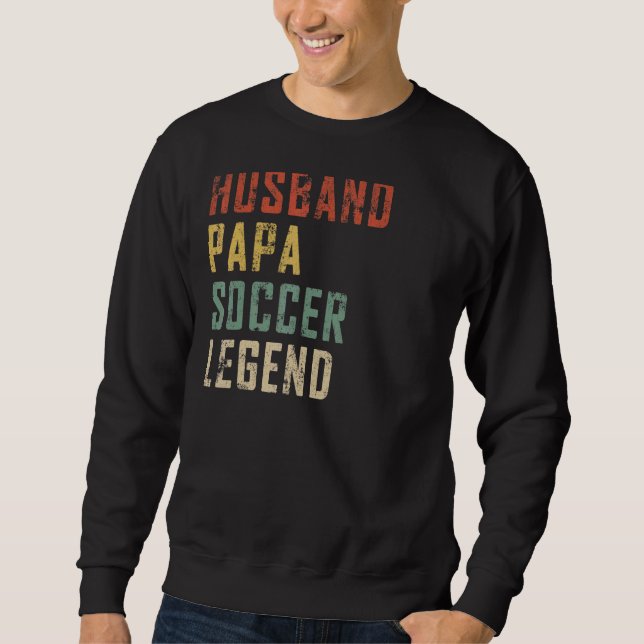 Sudadera Marido masculino Papa Leyenda de fútbol padre de d (Anverso)