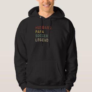 Sudadera Marido masculino Papa Leyenda de fútbol padre de d