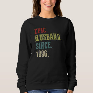 Sudadera Marido retro épico desde 1996 26º Boda Aniver