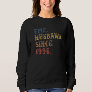 Sudadera Marido retro épico desde 1996 26º Boda Aniver