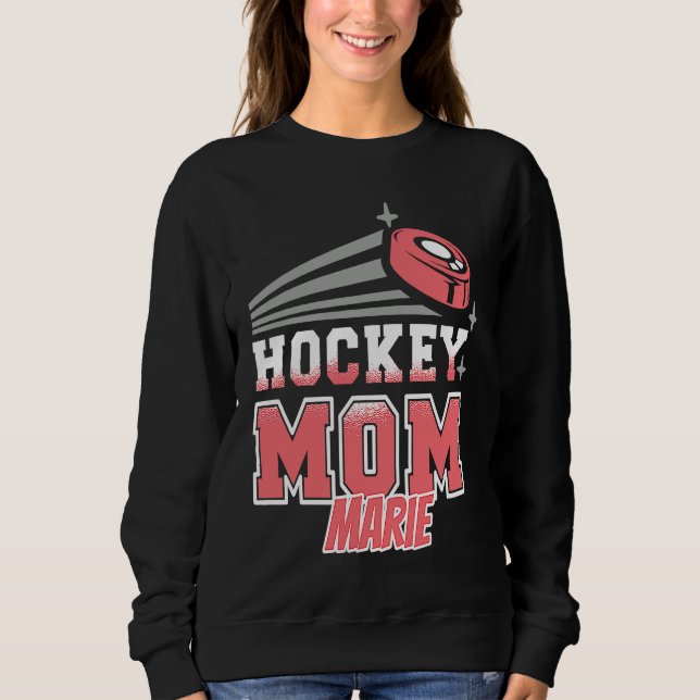 Sudadera Marie Hockey Mom With Puck Womens (Anverso)