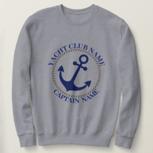 Sudadera Marina azul Nautical Anchor club náutico marina