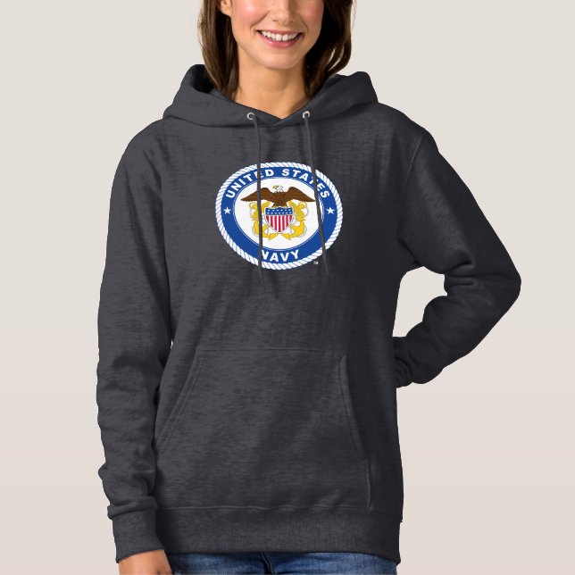 Sudadera Marina de Estados Unidos | Oficial Escudo (Anverso)