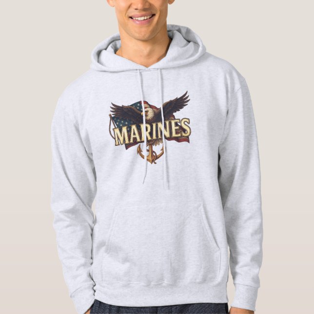 Sudadera Marine Corps eagle & flag (Anverso)