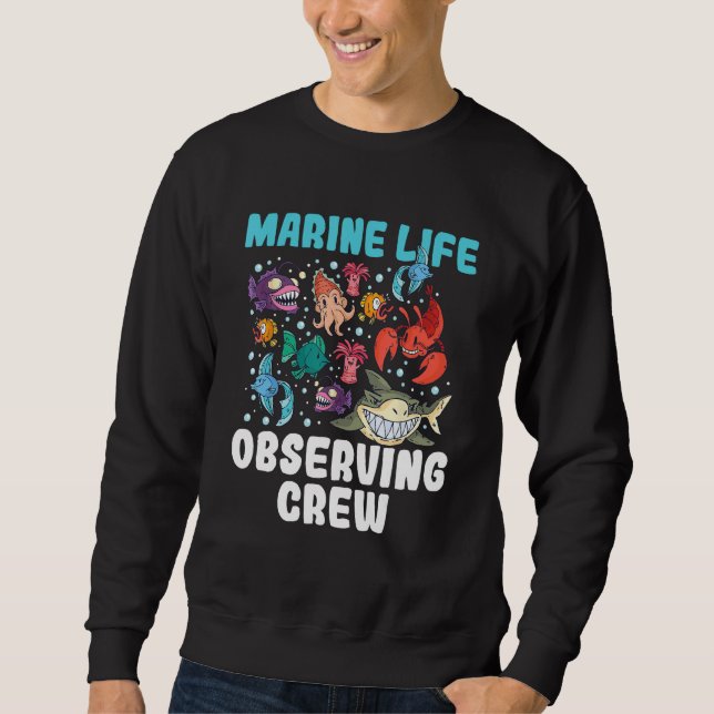 Sudadera Marine fish biodiversity ocean conservation scuba  (Anverso)