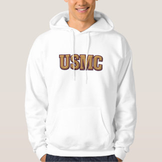 Sudadera Marine Hoodie with bold embossed text "USMC"