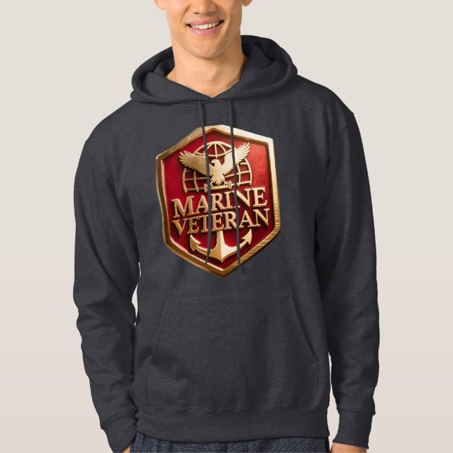 Sudadera Marine Veteran Hoodie (Anverso)