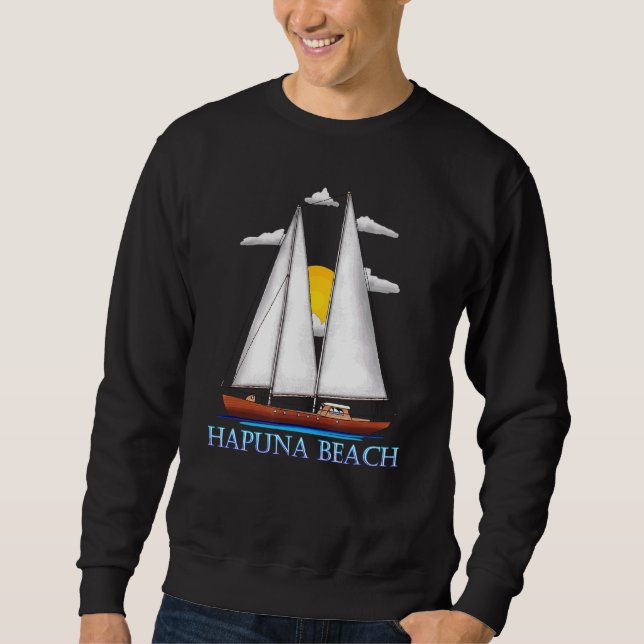 Sudadera Marinero Náutico Costero De La Playa Hapuna Desig (Anverso)