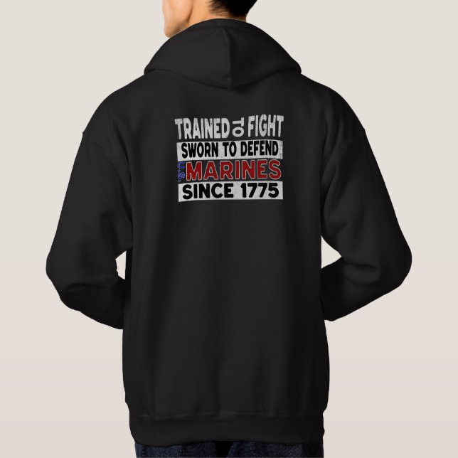 Sudadera MARINES entrenados para combatir la violencia domé (Reverso)